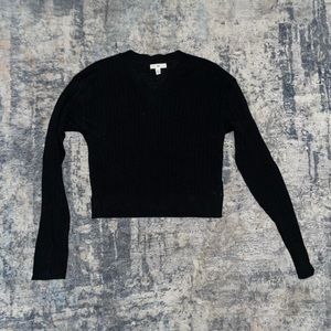 Black cropped sweater